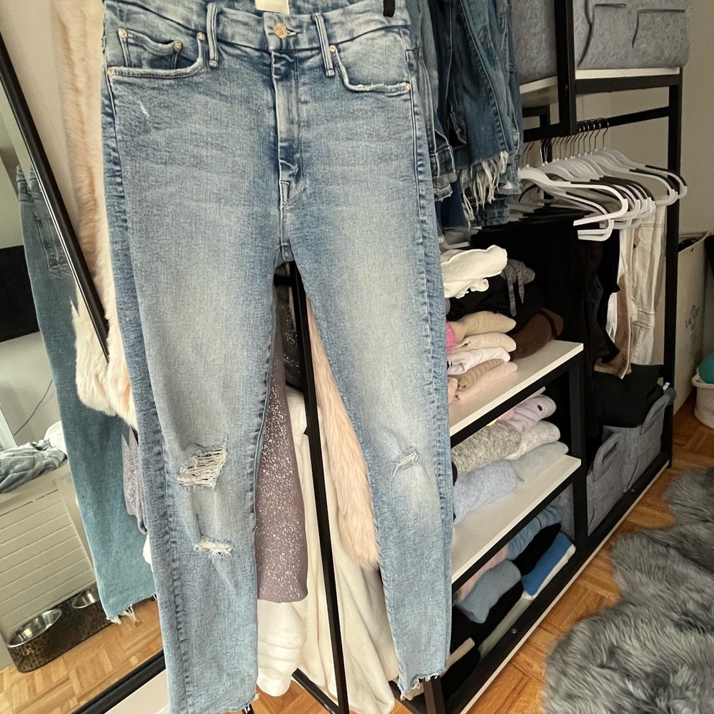 Mother High Waisted Light Wash Jeans